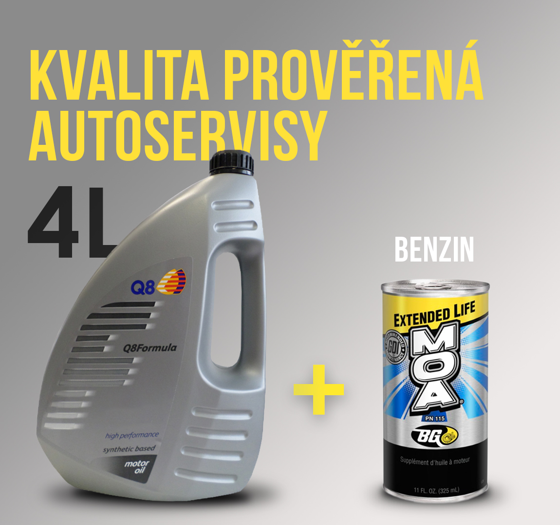 Motorový olej Q8 Formula Longlife MX 5W-30 4L a BG do oleje benzin