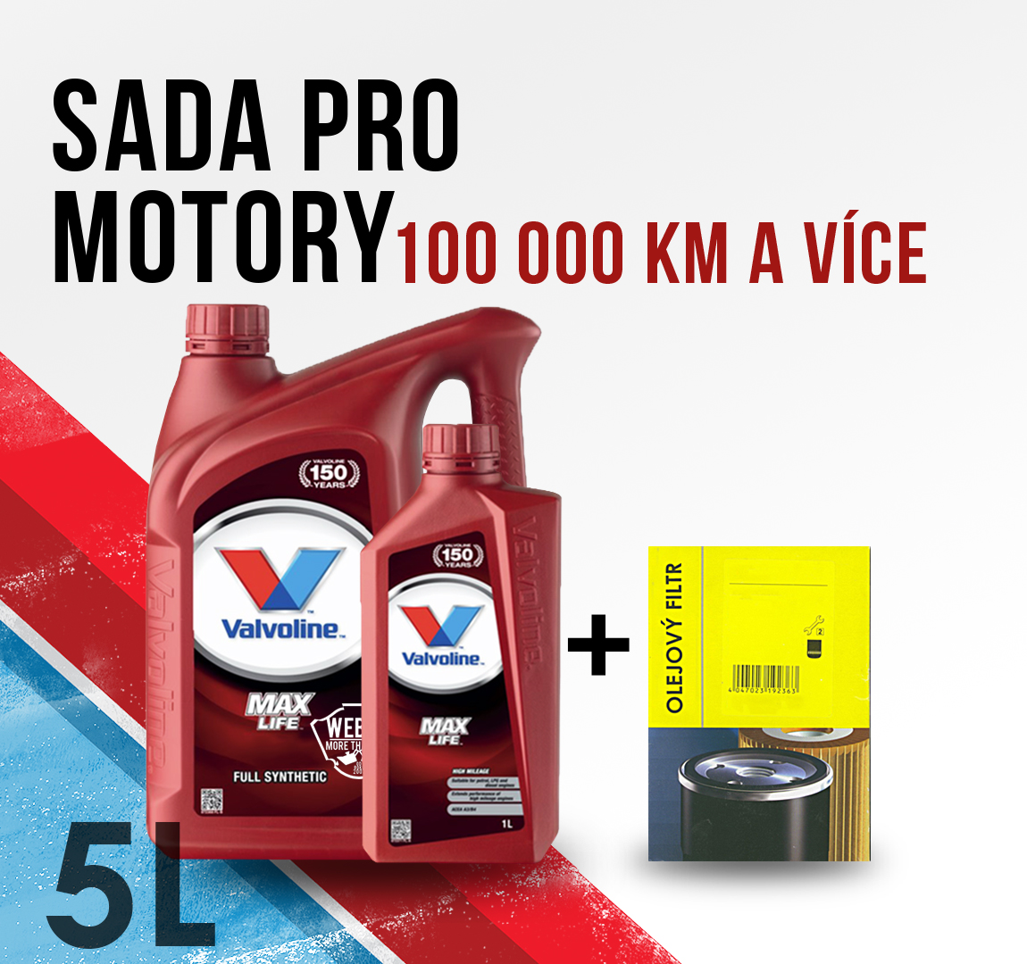 Motorový olej Valvoline 5W-40a filtr pro Renault Scenic II 1.6 16V 82kw