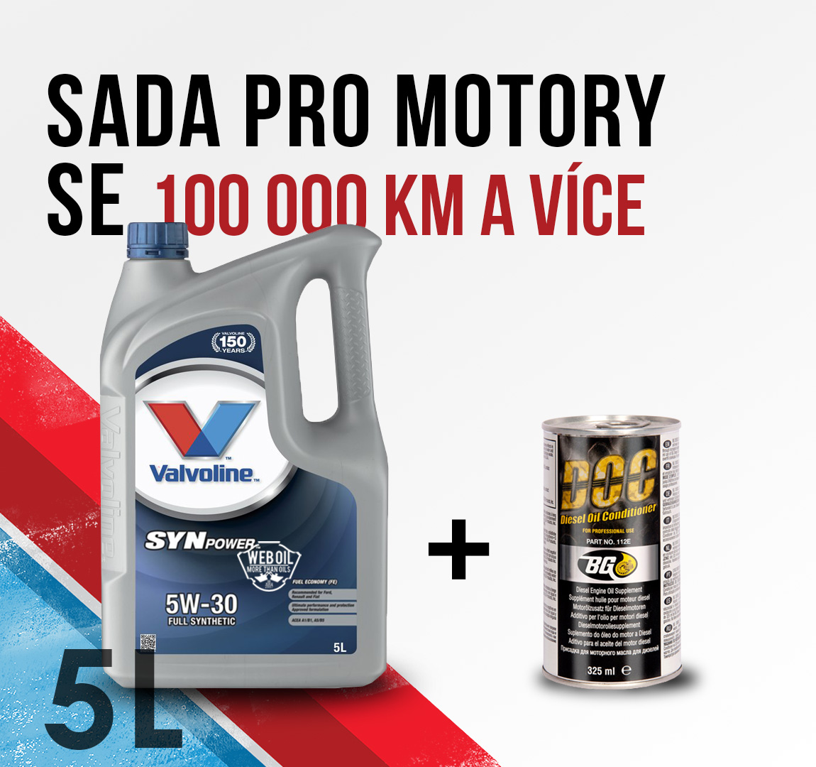 Motorový olej Valvoline Synpower FE 5w-30 5l + aditivum do BG do oleje