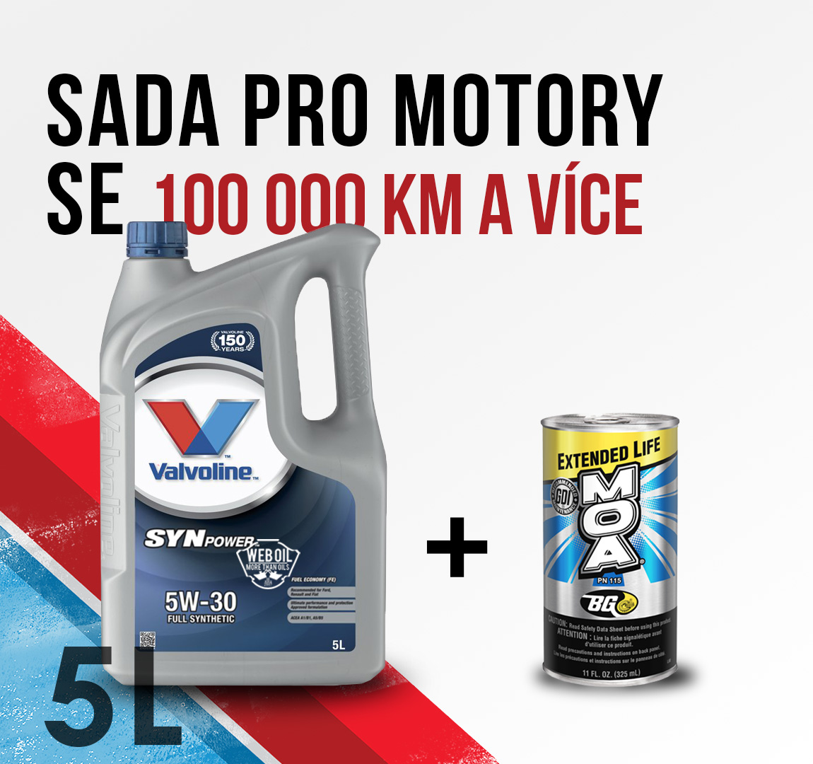 Motorový olej Valvoline Synpower FE 5w-30 5l + aditivum do BG do oleje