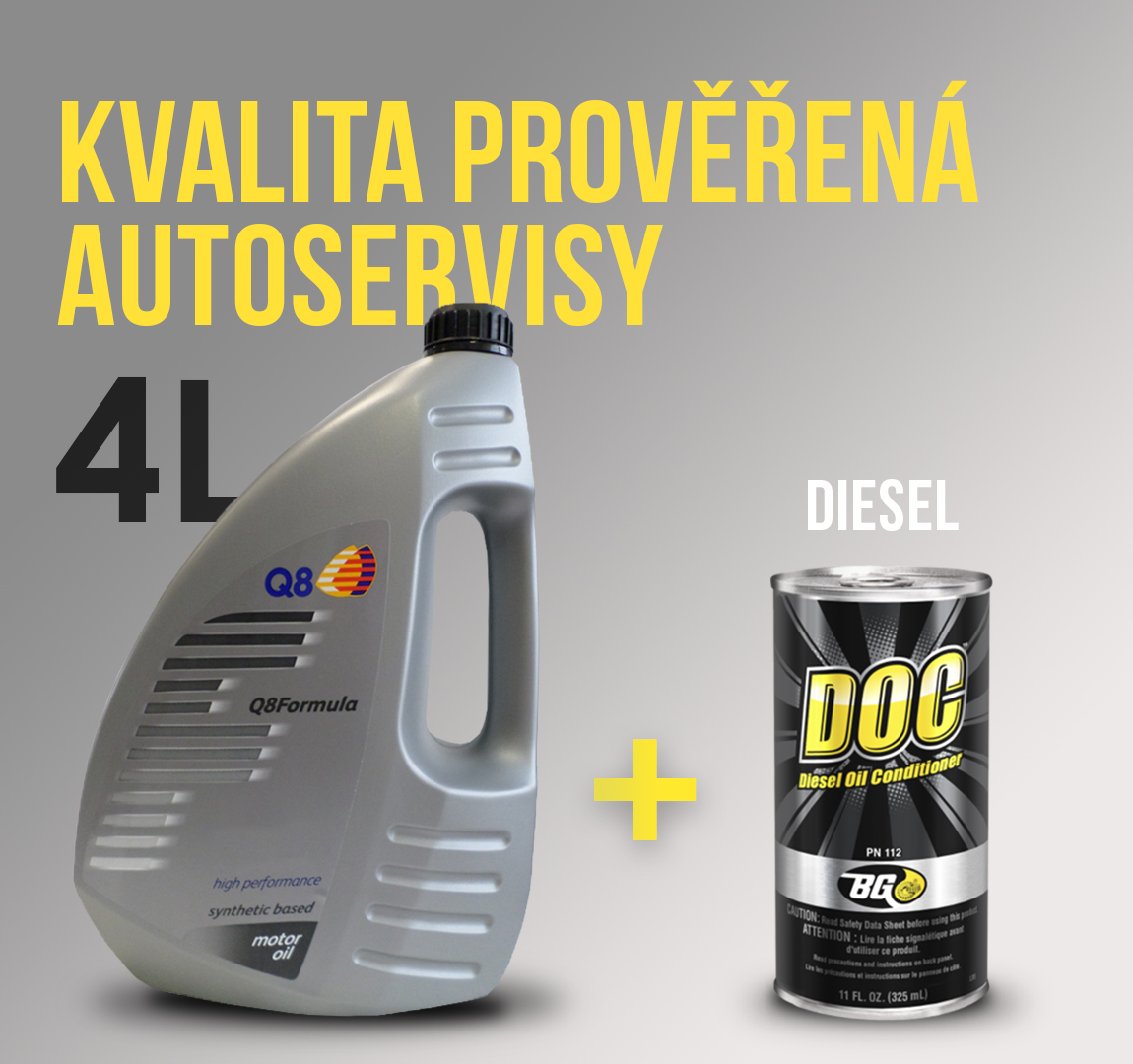 Motorový olej Q8 Formula R Longlife 5W-30 4L a BG do oleje diesel