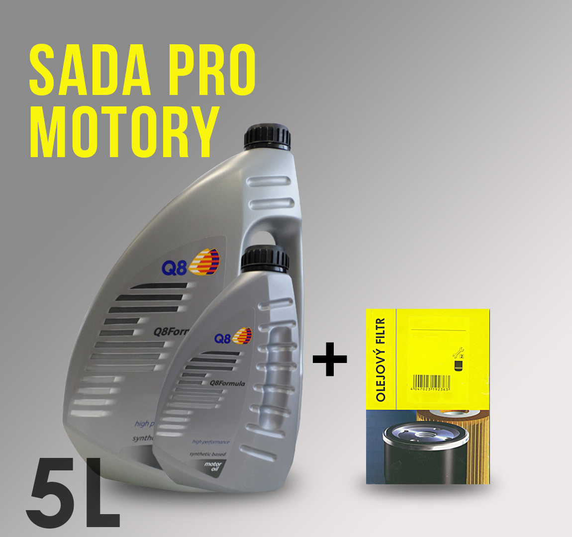 Motorový olej Q8 5W-40 a filtr pro Dacia Sandero 1.6 64kW