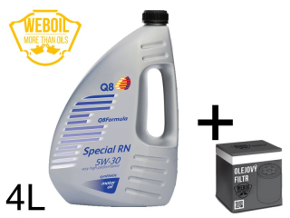 Motorový olej Q8 5W-30 a filtr pro Mazda 3 BK 1.6 77 kW