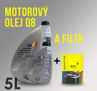 Motorový olej Q8 5W-40 a filtr pro Peugeot 206 2.0 HDI