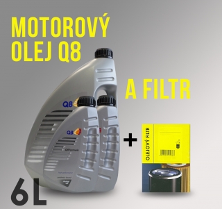 Motorový olej Q8 0W-30 a filtr pro Volvo XC 60 D5 136kw