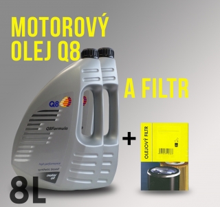 Motorový olej Q8 5W-40 a filtr pro Mercedes Benz E320 CDI 2007-2005